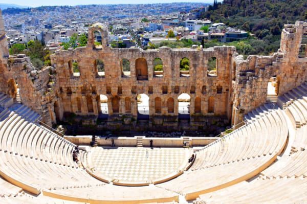 Top view of Odeon of Herodes Atticus