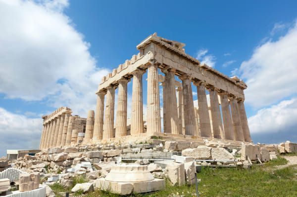 View from below the parthenon