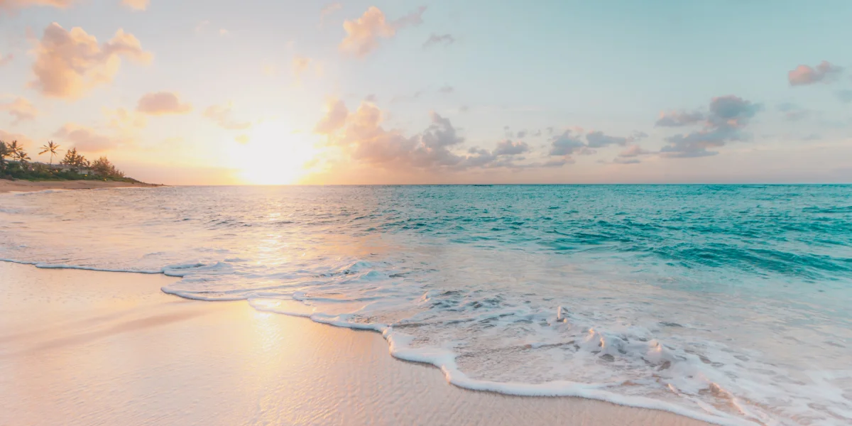 greek beaches at sunset