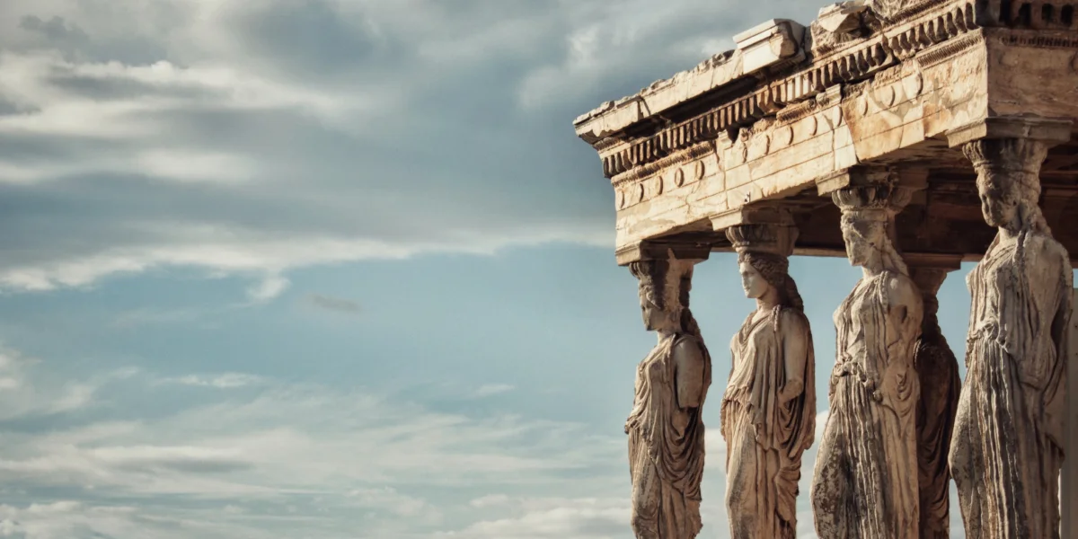 Close-up of Caryatids on the Erechtheion