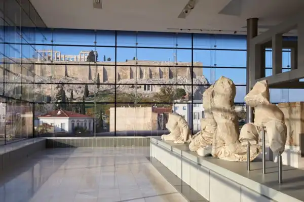 Views of the Acropolis from the museum