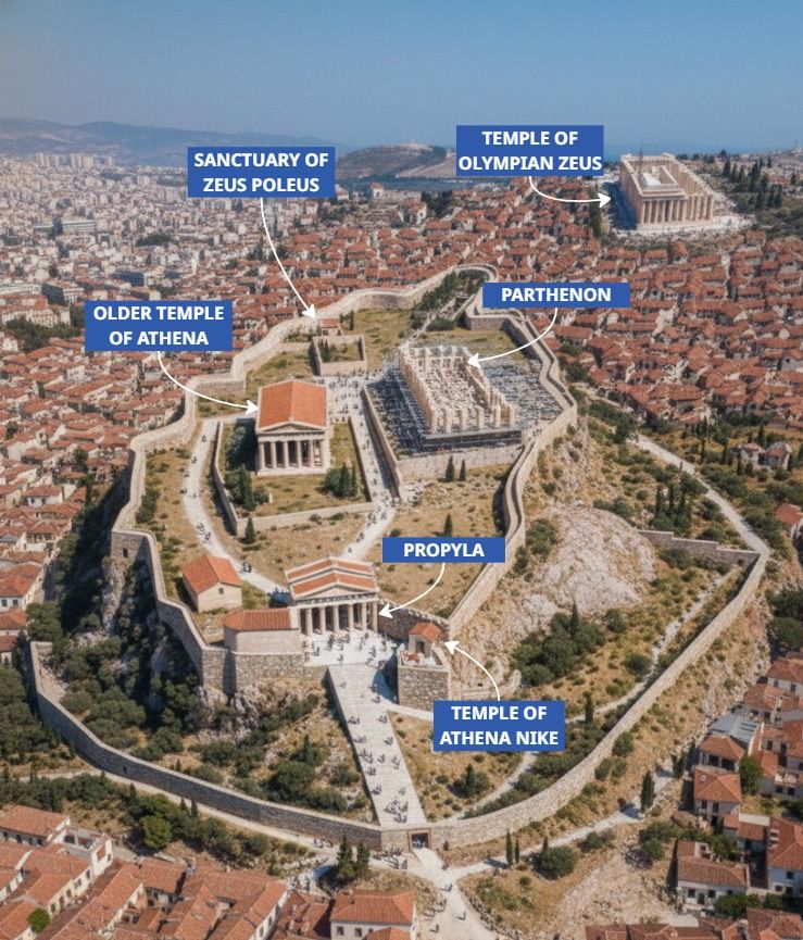 Acropolis map with the original view